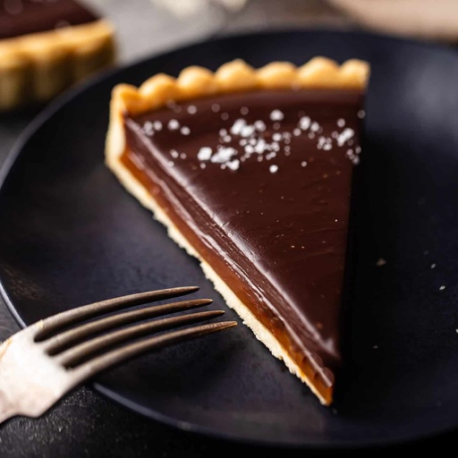 Salted Dark Chocolate Ganache Tart